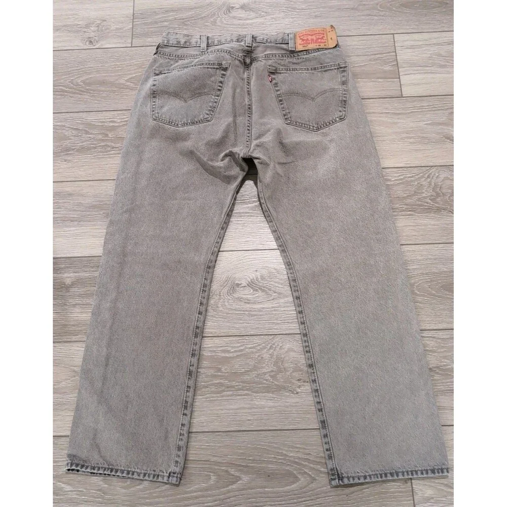 LEVI'S 501 RARE PEWTER COLOR BUTTON FLY DENIM JEANS MEN'S 38X30 EGYPT EUC